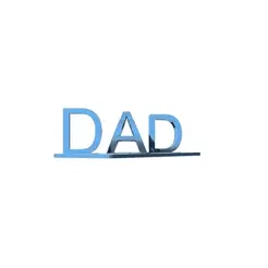 DAD-ILU.gif Файл STL DAD - I Love You Text Illusion・Шаблон для 3D-печати для загрузки