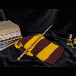 HERMELINA.gif 3D file Hermione Granger wand - Harry Potter films 3D print model・Model to download and 3D print, 3D-mon