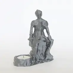 ezgif.com-gif-maker.gif Free STL file Knight Candle Holder・Template to download and 3D print, YEHIA