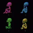 4-Ets.gif Télécharger le fichier 4 Aliens • Objet pour imprimante 3D, Pipe_Cox