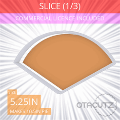 1-3_Of_Pie~5.25in.gif 3D file Slice (1∕3) of Pie Cookie Cutter 5.25in / 13.3cm・3D printable model to download
