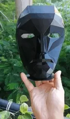 VID_20211004_065250.gif Файл STL SQUID GAME LEADER MASK - ONLY 80GR OF MATERIAL AND 6 HOURS・Модель 3D-принтера для загрузки