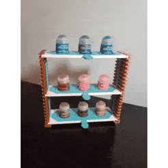 20230914_214130.gif Free STL file Modular Paint Rack (FUNCTIONAL DEMO VERSION) - French Cleat with Removable Trays (Citadel Game Color & Vallejo Compatible).・Design to download and 3D print
