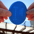 IloveU-full-blue.gif STL file Coaster with I love You message that shown in sunshine・Template to download and 3D print