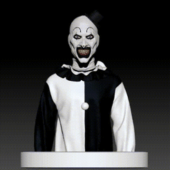 ZBrush-Movie-terrifier_54.gif STL file Art The Clown bust (terrifier)・Template to download and 3D print