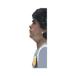 Diego-Maradona.gif Fichier OBJ Portrait de Diego Maradona・Plan pour imprimante 3D à télécharger