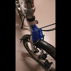 20230313_212055_AdobeExpress.gif Free STL file Brompton Style Mount for 2 or 3 Holes Adapter・3D printable object to download