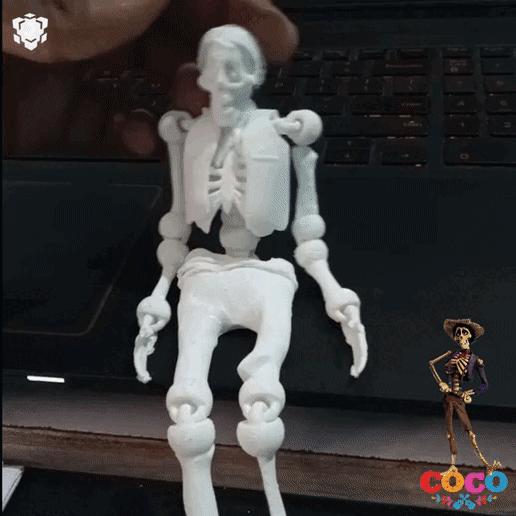 gif2.gif OBJ file ARTICULATED PRINT-IN-PLACE SKELETON COCO・3D printable model to download, akash-3d