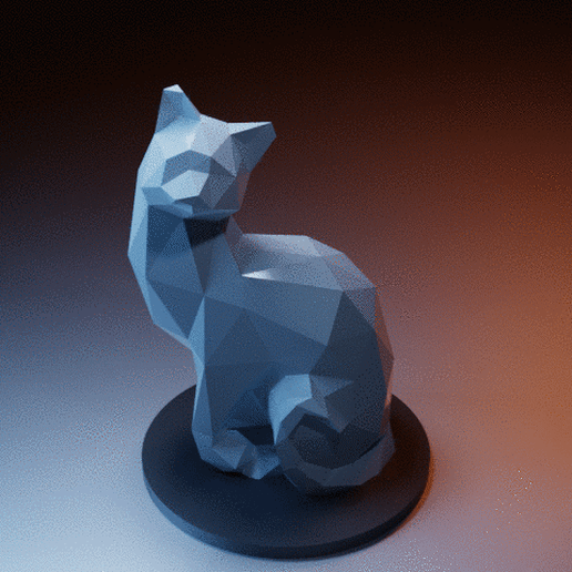 result.gif Télécharger fichier STL Profiled cat with rounded tail • Objet pour impression 3D, Vincent6m