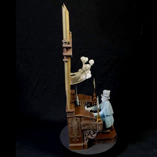 Victor-Ghost.mp4 Organ Player Victor Geist, Haunted Mansion, Disneyland (Anaheim Version) 16.5 inches, 42 cm tall