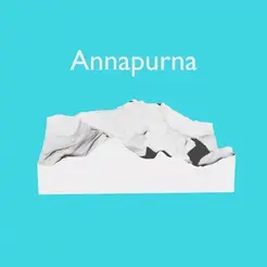 Annapurna.gif 3D Topography - Annapurna