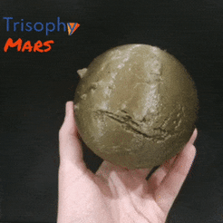 Marsmin.gif Datei STL MARS – High relief planet + stand・Modell für 3D-Druck zum herunterladen, Trisophy