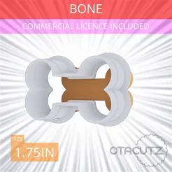Bone~1.75in.gif Bone Cookie Cutter 1.75in / 4.4cm