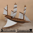 Xebec-Airship-Model-3D-Printed-and-Painted-Thrumbnail.gif Xebec Sailing Airship Gaming Miniature Flying Ship Compatible with DnD Spelljammer