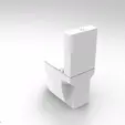 6zqs1a.gif Toilet with opening lid in 1:12 scale - STL file for 3D printing. Miniature modern toilet for dollhouse bathroom.