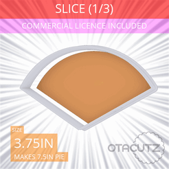 1-3_Of_Pie~3.75in.gif 3D file Slice (1∕3) of Pie Cookie Cutter 3.75in / 9.5cm・3D print object to download