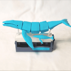 whale_M_gif_002.gif Бесплатный STL файл Save the Whales (DC Motor Powered Kinetic Whales)・3D-печатный объект для загрузки