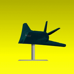 f117.gif Free OBJ file Lockheed F117 model easy print・3D printable object to download, Darius_Shem