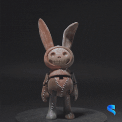 DONNIE-Gif-Cults.gif STL file Articulated Creepy Bunnies - Darko・3D printer design to download