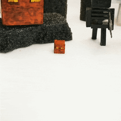 GIF-220411_155402.gif STL file Nether Monster Minecraft Monster Mobs (6 mobs, 8 pieces)・Design to download and 3D print, Tio_L3da