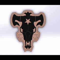 Toros Negros - Logo(Gif).gif Download STL file Black Clover - Black Bulls - Logo • 3D printable object, CU4TRO