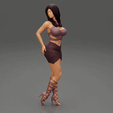 218.gif Woman wearing high heel shoes and mini skirt 3D print model