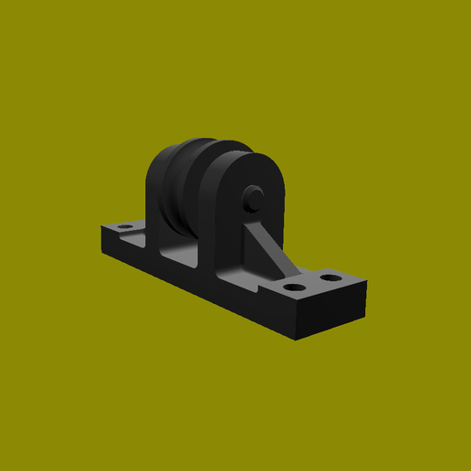 Cable Tensioner with Pulley - Solid Edge and 3D Printing Formats 3D model