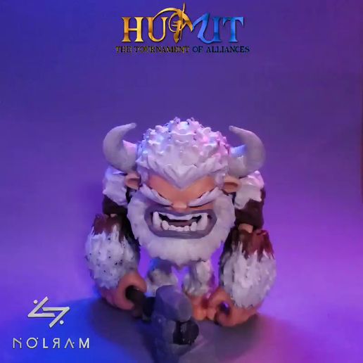 🧌 HUMIT TROLL WARRIOR NOXKED・ 3D File for 3D printing・Cults