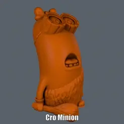 Cro Minion.gif STL-Datei Cro Minion (Easy print no support)・Design für 3D-Drucker zum herunterladen