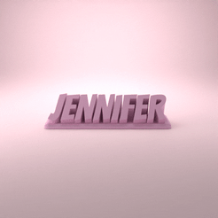 Jennifer_Super.gif Download STL file Jennifer 3D Nametag - 5 Fonts • 3D printer design, LayerModels