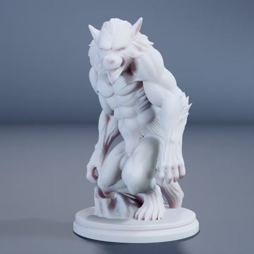 🐺 Werewolf Figurine TableTop・Free STL File for 3D printing・Cults