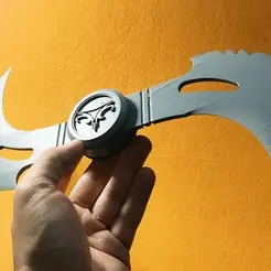 ezgif.com-gif-maker.gif Archivo STL Blade the Daywalker - réplica del glaive de plata・Diseño imprimible en 3D para descargar