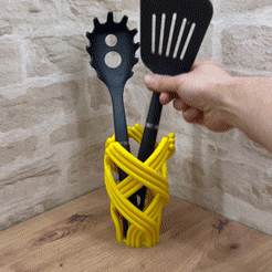 Spiral-vase-GIF.gif STL file SPAGHETTI SPIRAL VASE・3D print object to download