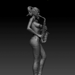 girl-saxo.gif STL file sexy girl sax stl・3D printable model to download