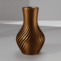 ezgif-1-38e0cf6cfb.gif STL-Datei Vase 0034 - Vase mit gedrehtem Bauch・Design für 3D-Drucker zum herunterladen