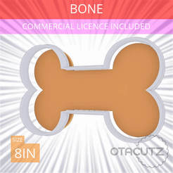 Bone~8in.gif STL file Bone Cookie Cutter 8in / 20.3cm・3D print design to download