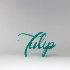 ezgif.com-gif-maker.gif STL file Text Flip - Tulip・3D printer model to download