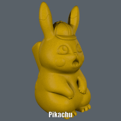 Pikachu.gif STL file Pikachu (Easy print no support)・Model to download and 3D print, Alsamen