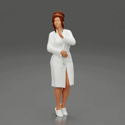 ezgif.com-gif-maker-14.gif 3D file woman in a white bathrobe standing・3D printing design to download