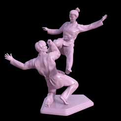 Taekwondo-statue-3D-print-model.gif Fichier STL Modèle d'impression 3D de la statue de taekwondo・Modèle pour impression 3D à télécharger, natadu