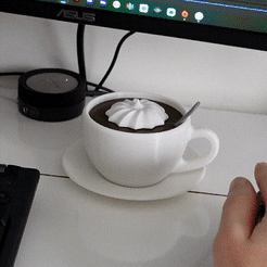 GIF-Coffee.gif Descargar archivo STL ¡Caja de tazas de café! • Modelo para imprimir en 3D, Heliox