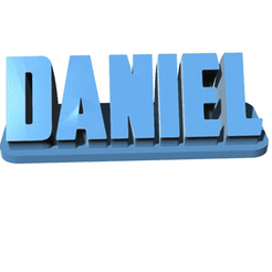 Daniel.gif Fichier STL Plaque de bureau Daniel Name・Plan à imprimer en 3D à télécharger, Khanna3D