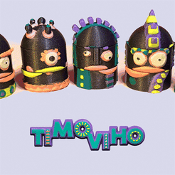 timoviho_cults_01.gif Free STL file Tiki Monster Vitamin Holder - 03・3D printer model to download