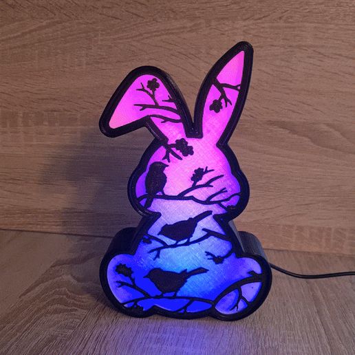 🐇 Bunny Rabbit Led Lamp - Set 1 - 10 Different Faces・ 3D File for 3D ...