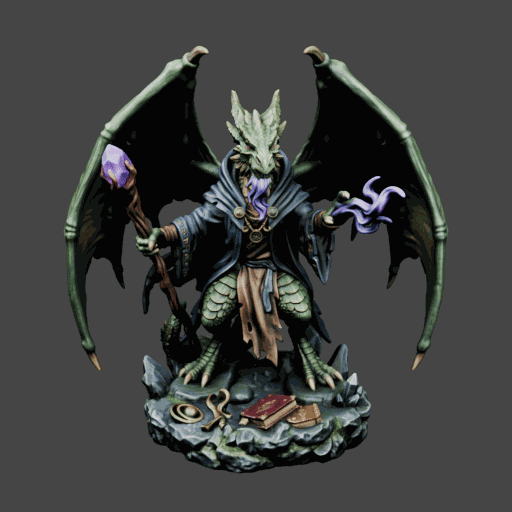 Experienced Dragon Wizard Miniature