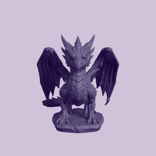 Horned Winged Wyvern Dragon Figurine