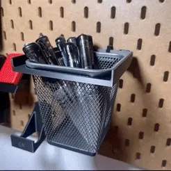 GIF-1.gif 3D file IKEA Pen Holder Stand - IKEA Pegboard Accessories - Household Items - Convenience・3D print design to download