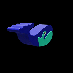 Whale-blender.gif Free STL file cute Whale fish toy・3D print model to download