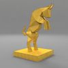 Bull_Gold_Dominik Cisar.gif Fichier STL Taureau d'élevage LowPoly・Design pour imprimante 3D à télécharger, cisardom