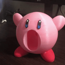 Kirby.gif Fichier STL Support pour Airpods Kirby・Objet imprimable en 3D à télécharger
